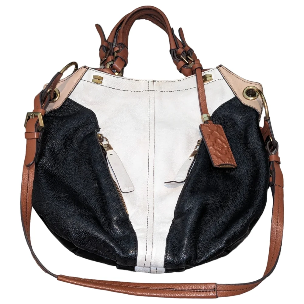 Anthropologie ORYany New York Color Block Leather Hobo Bucket  Crossbody Tote